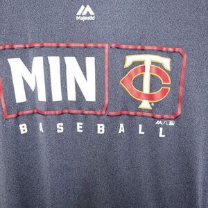 Majestic Minnesota Twins Baseball Shirt Adult Medium Blue